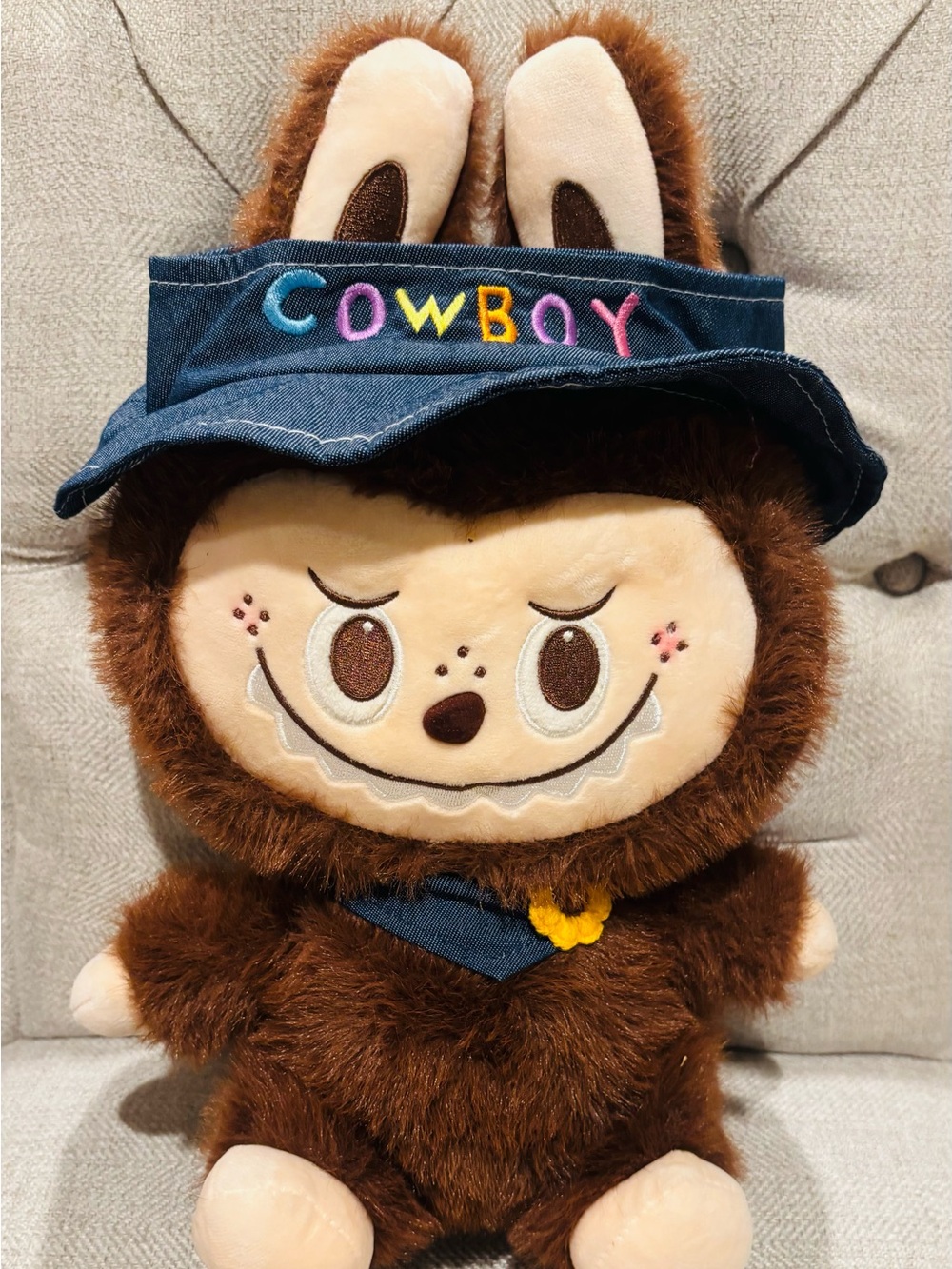 Cowboy Plush Stuffed Animal Toy - Brown